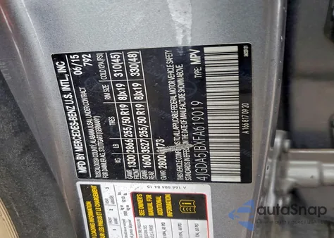 2015 Mercedes-Benz Ml 350 z USA, uszkodzony, nr VIN 4JGDA5JBXFA619019